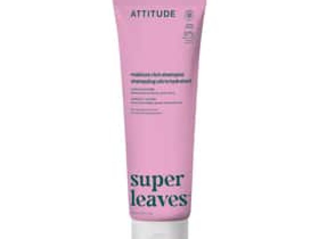 Photograph of a pink Attitude Super Leaves product tube with white cap