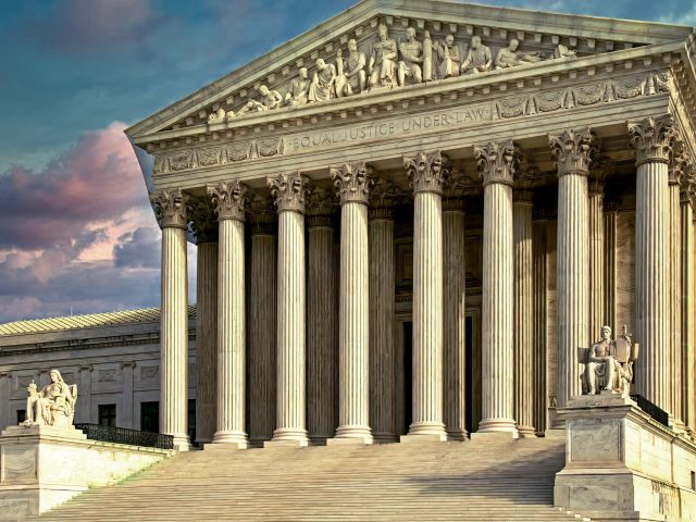 Exterior shot of the U.S. Supreme Court