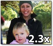 Picture of Olivia and mother Mary