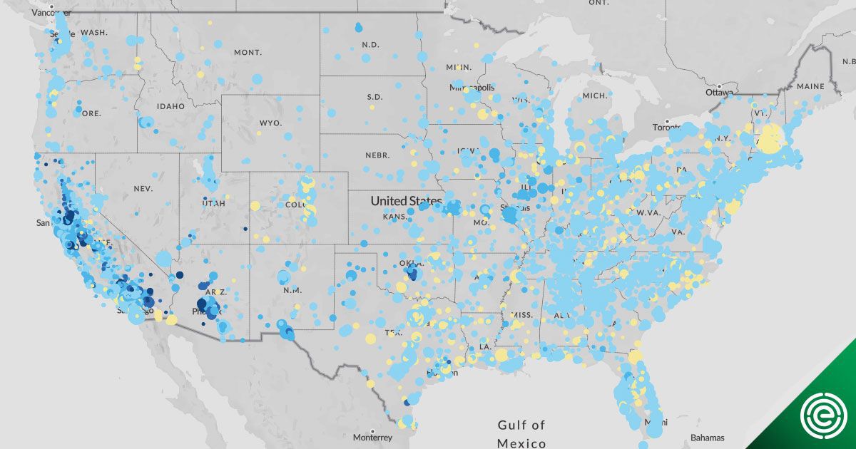 Map of Chromium 6 across the nation