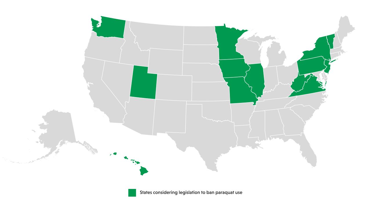 13 states with paraquat ban bills
