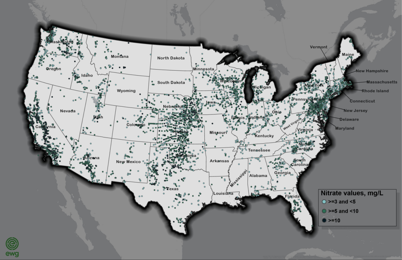 Nitrate map
