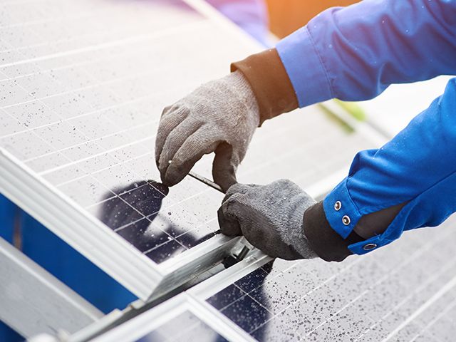 Solar panel installation