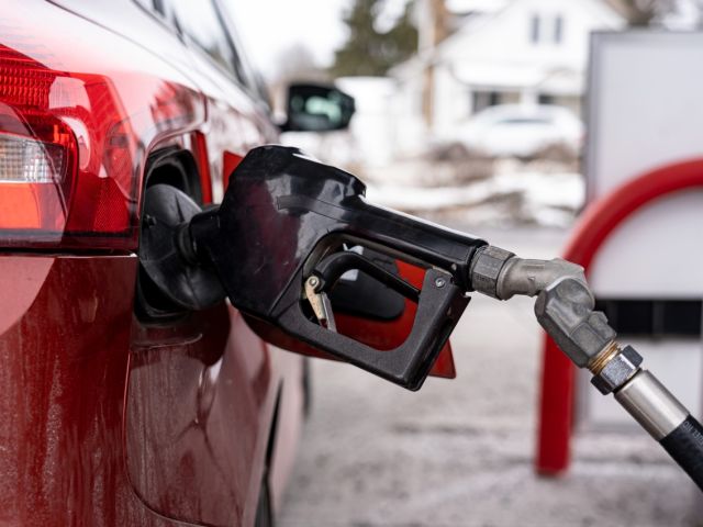 Car being filled with gas