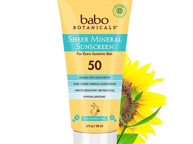 Babo Botanicals Sheer Mineral Sunscreen Lotion, SPF 50