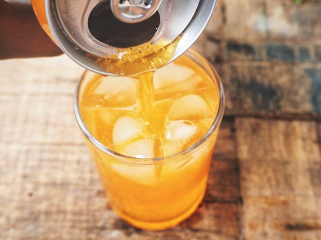 Glass of orange soda