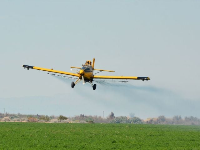 Crop duster in California