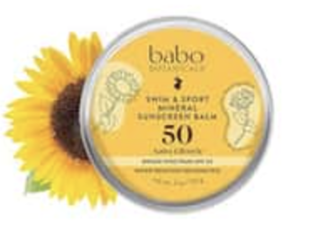Babo Botanicals Swim & Sport Mineral Sunscreen Balm, SPF 50