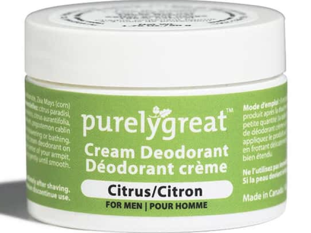 Purely Great Cream Deodorant, Citrus For Men