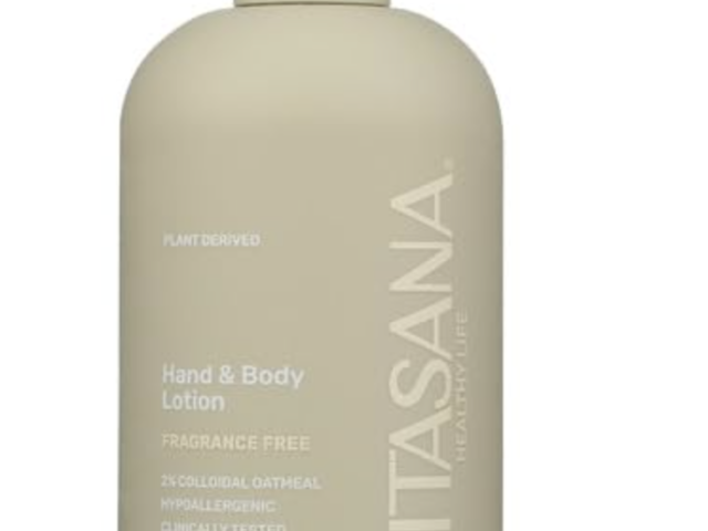 (EWG Verified) Vitasana Hand & Body Lotion, Fragrance Free