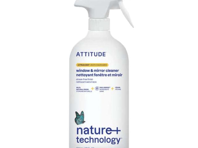 ATTITUDE Nature+ Window & Mirror Cleaner, Citrus Zest
