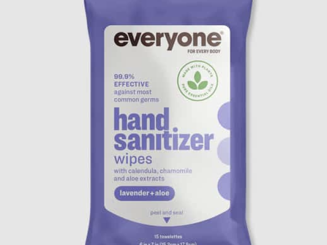 Everyone Hand Sanitizer Wipes, Lavender Aloe