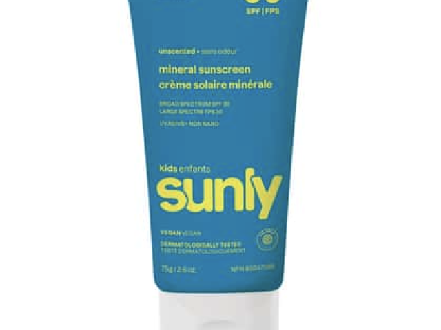 ATTITUDE Sunly Kids Mineral Sunscreen Lotion, Unscented, SPF 30
