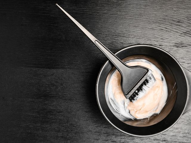 A bowl of hair dye mix