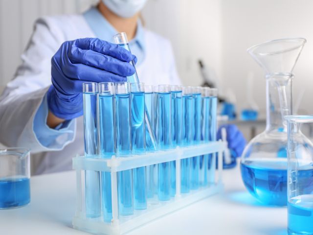 Chemicals in test tubes