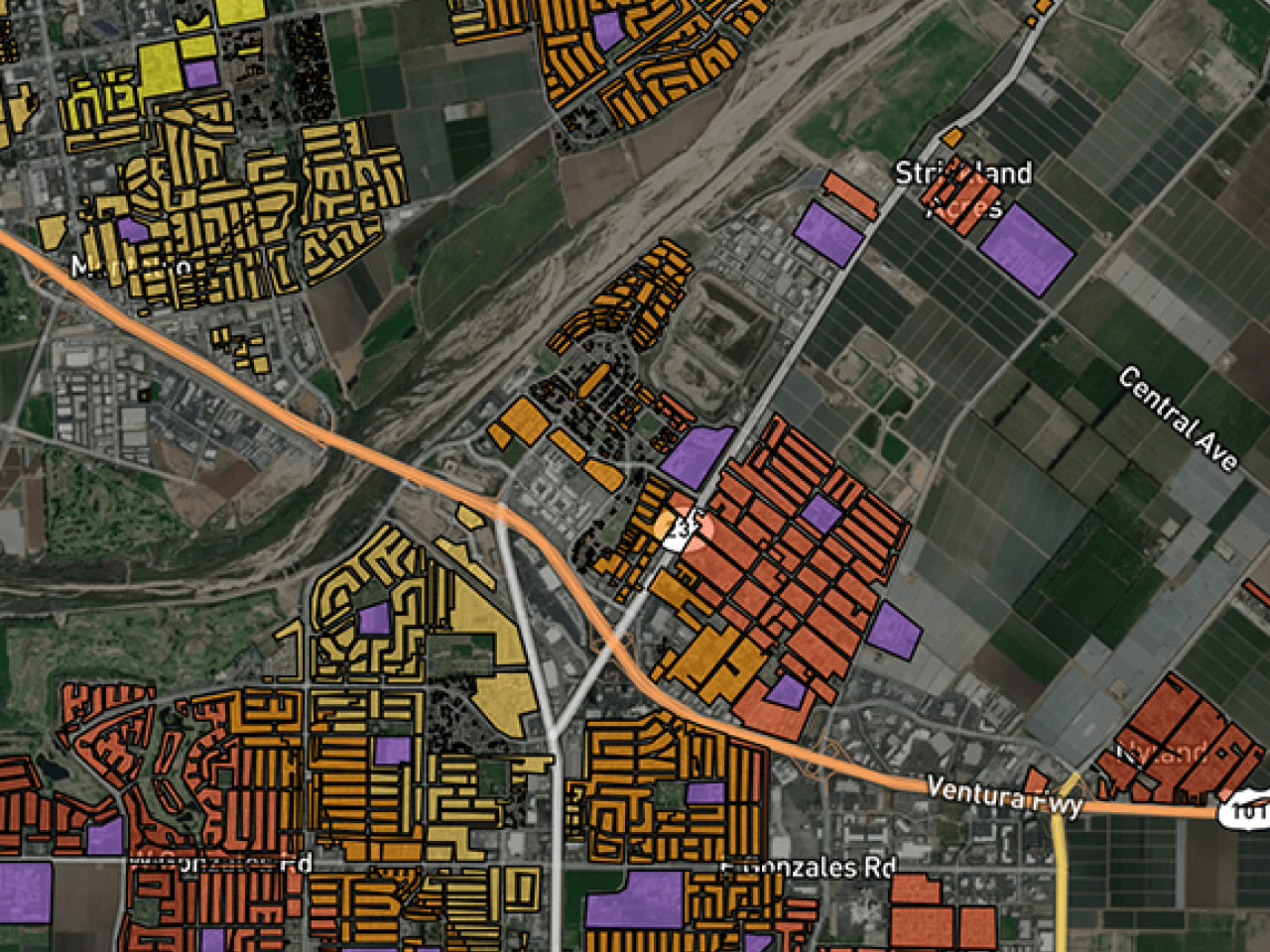 Ventura county California pesticide map