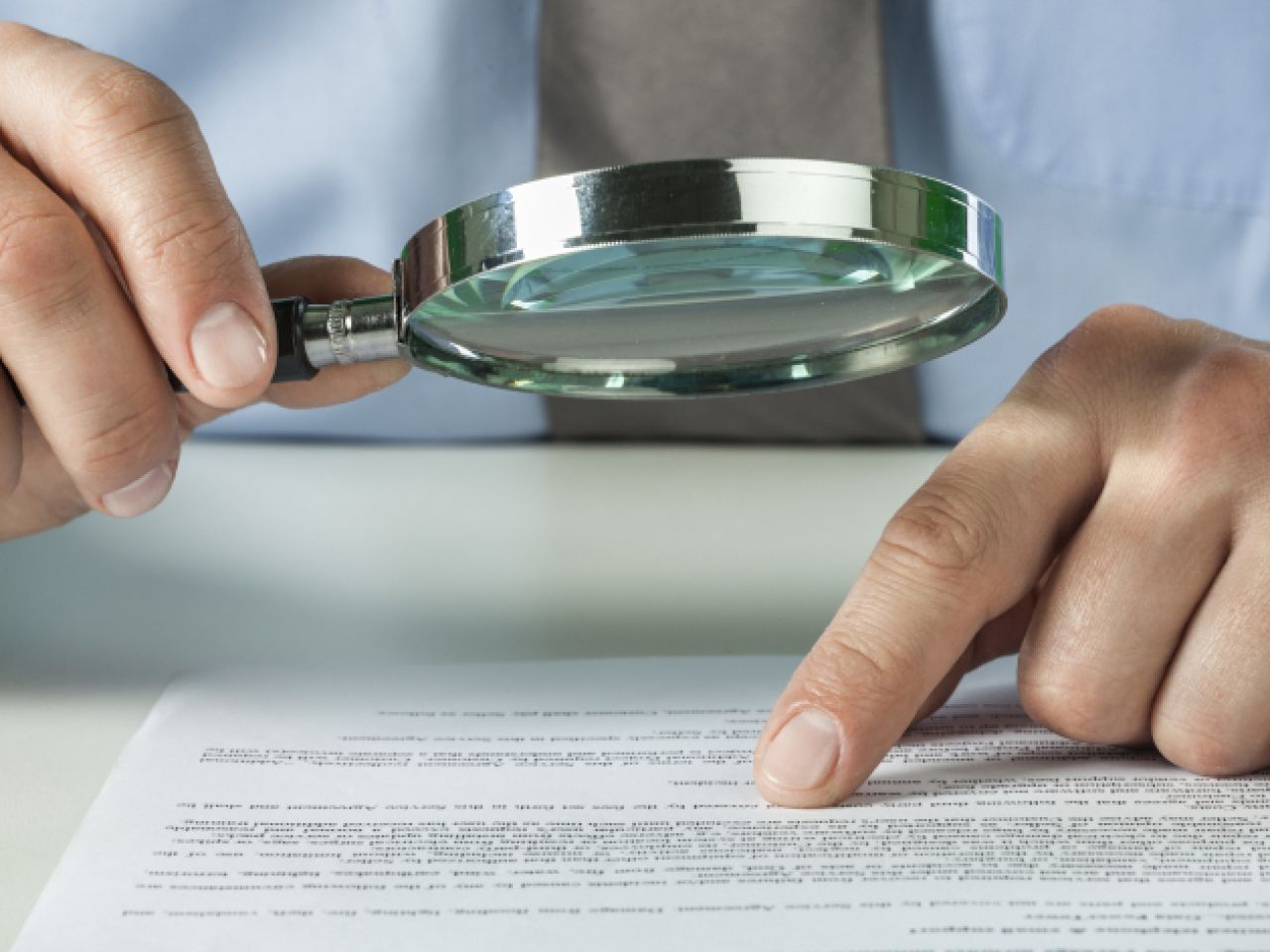 Magnifying Glass aimed at research report