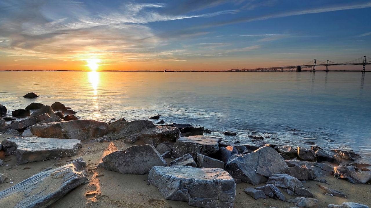 Photo of the Bay Bridge in Maryland
