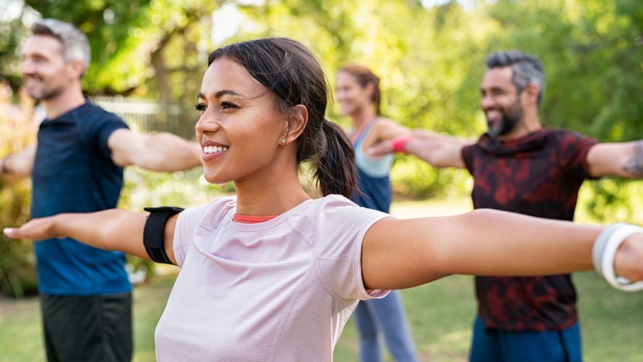 Outdoor exercise class