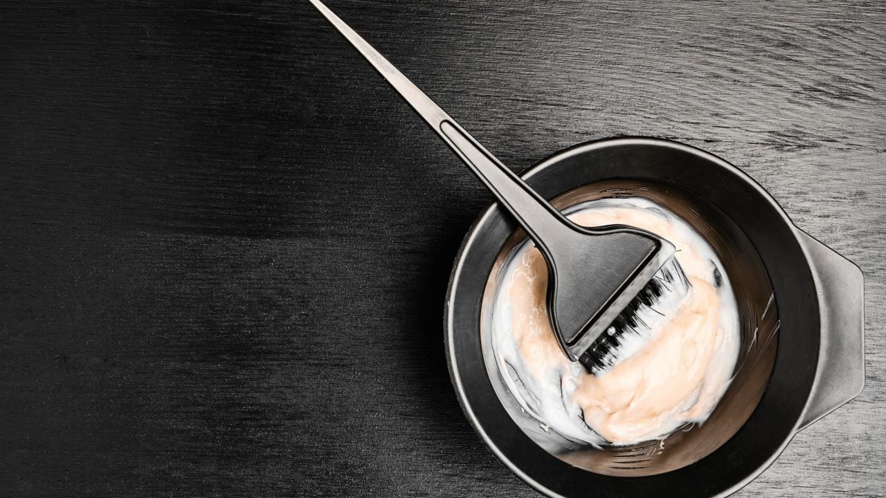 A bowl of hair dye mix