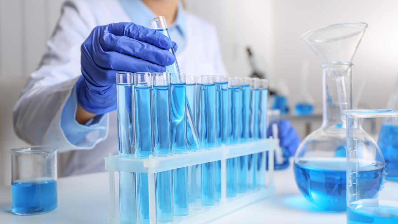 Chemicals in test tubes